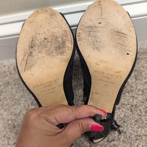 Elegant Black Lace Women's Heels - Picture 5 of 5